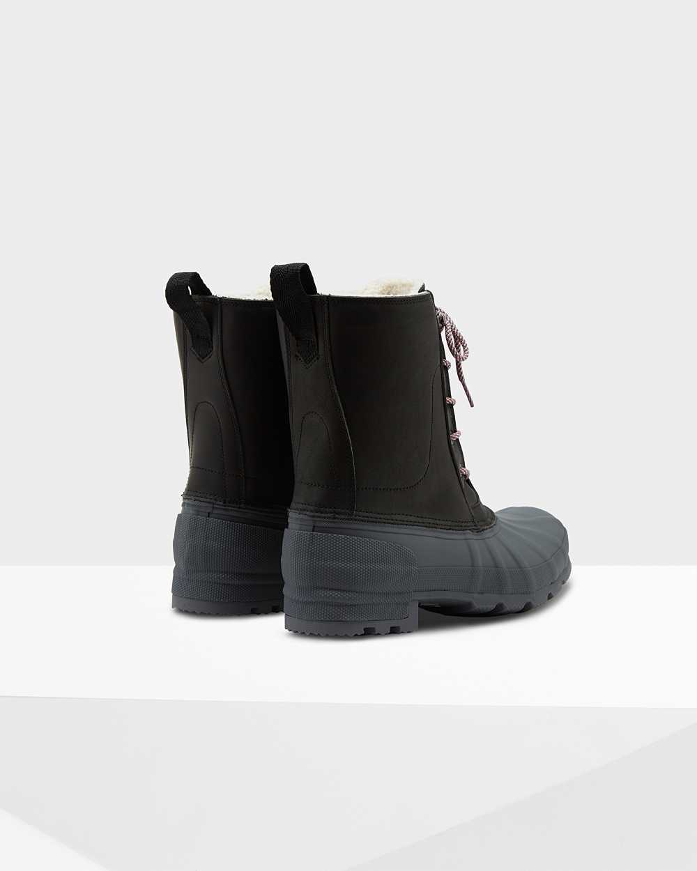 Hunter Original Insulated Pac Men's Winter Boots NZ-43298H Black/Grey